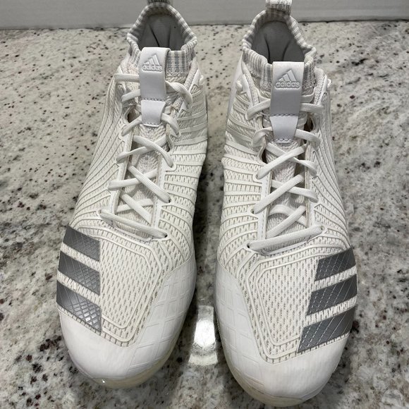 Adidas Icon 3 Cleats White Material Men's 11.5 - Picture 3 of 9